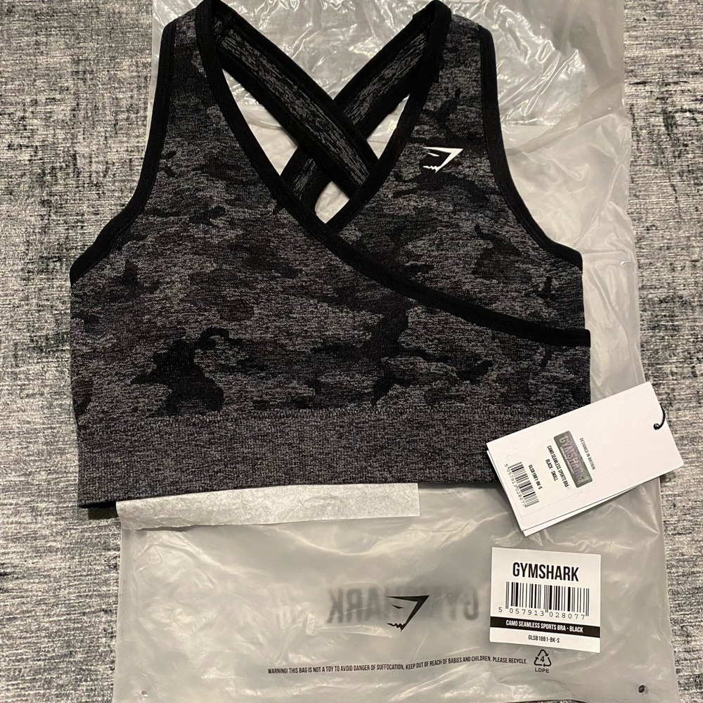 Gymshark Camo Seamless Sports Bea - Picture 5 of 6